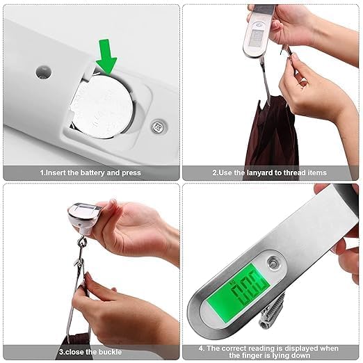 Digital Luggage Weight Scale 50kg – Portable Handheld Scale with LCD Display