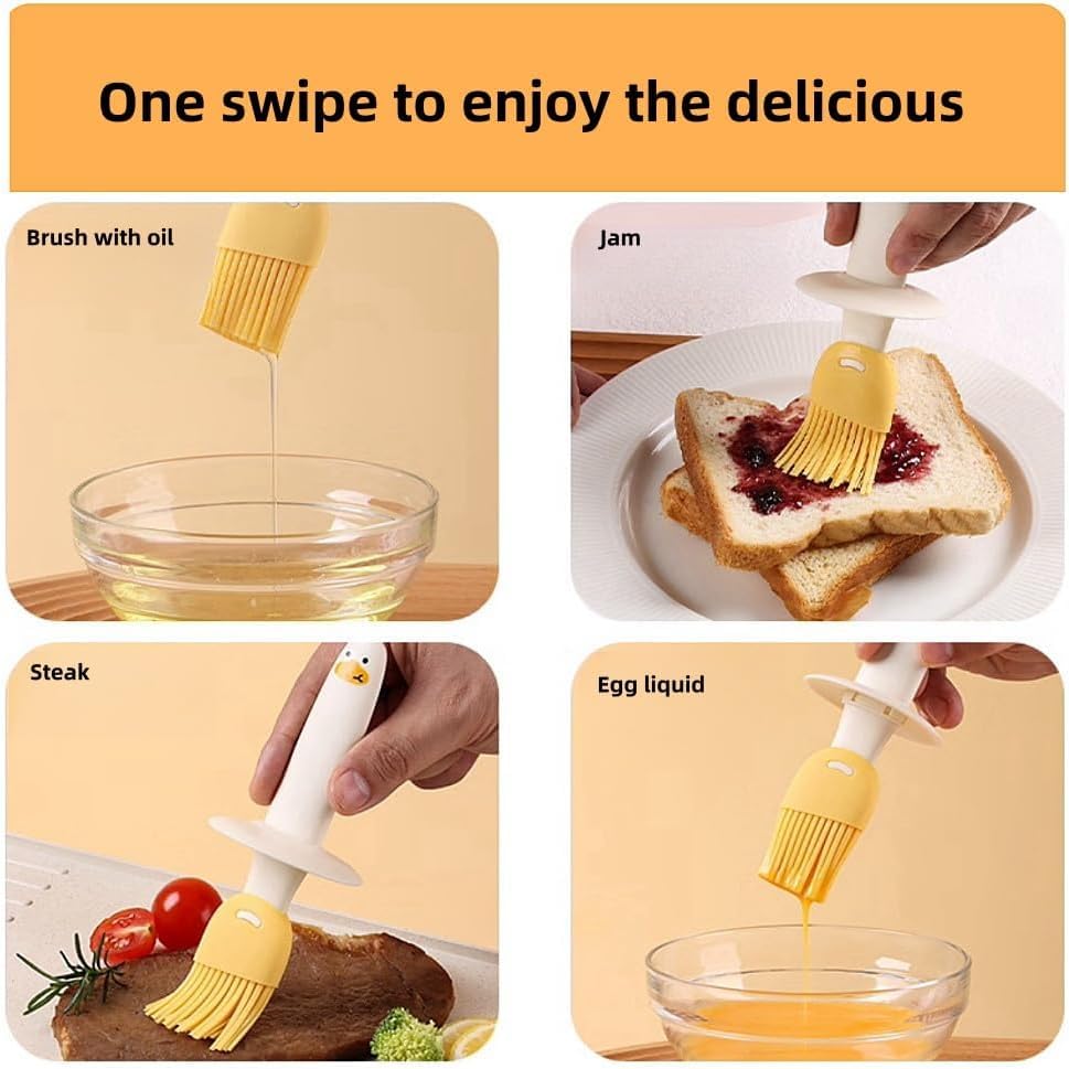 Glass Oil Dispenser Bottle with Silicone Brush – BBQ, Air Fryer, Baking ( Multicolor )