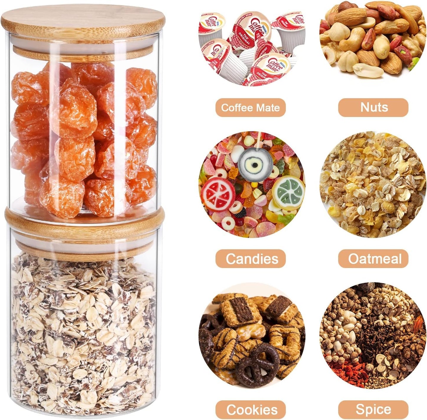 Glass Storage Jar – 220ml ( Pack of 3 )