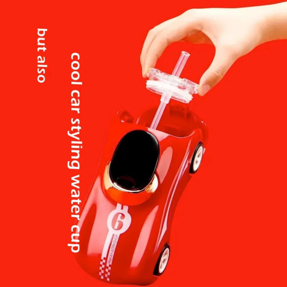 Kids Car Toy BPA free Water Drinking Bottle with Straw and Straps