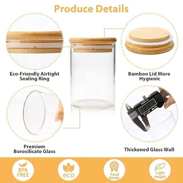 Glass Storage Jar – 220ml ( Pack of 3 )