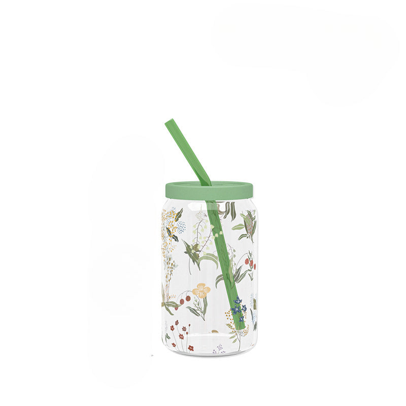 475ml Potluck Sipper Mug with Lid & Straw – Multi-Purpose Glass Cup for Juice, Coffee, Smoothies & More