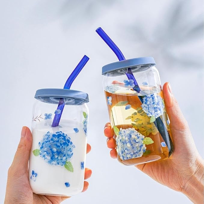 475ml Potluck Sipper Mug with Lid & Straw – Multi-Purpose Glass Cup for Juice, Coffee, Smoothies & More