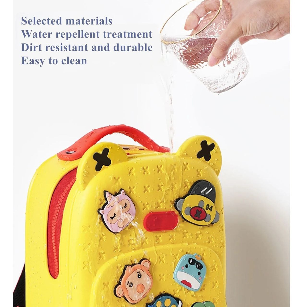 Eco-Friendly Cute Kids Backpack with DIY Snap Buttons & Cartoon Charms β Large Capacity, Durable & Soft