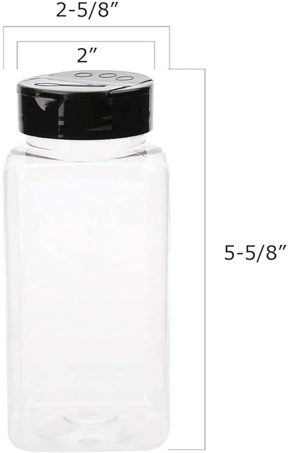 Glass Spice Jar – Square Design with Two-Sided Shaker & Pour Lid
