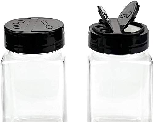 Glass Spice Jar – Square Design with Two-Sided Shaker & Pour Lid