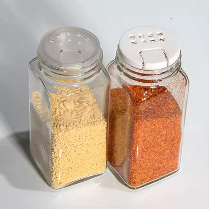 Glass Spice Jars With Bamboo Lids (120 ML) - Free Spice Label Stickers