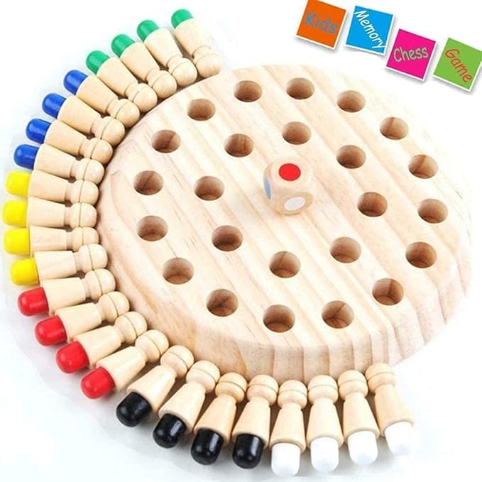 Wooden Memory Match Stick Chess Game | Educational Brain Training Toy for Kids & Family