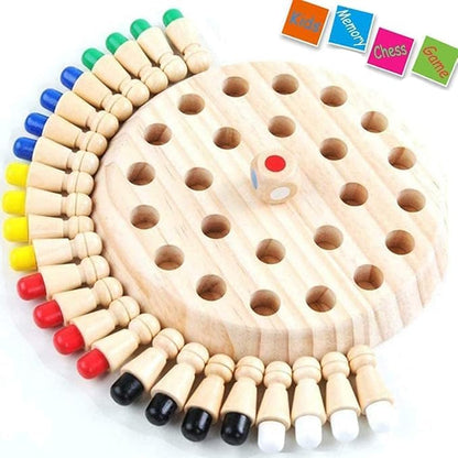 Wooden Memory Match Stick Chess Game | Educational Brain Training Toy for Kids & Family
