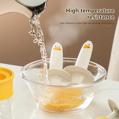 Glass Oil Dispenser Bottle with Silicone Brush – BBQ, Air Fryer, Baking ( Multicolor )