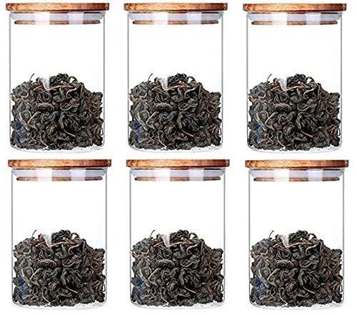 500ml Glass Jar with Wooden Lid – Set of 2 | Airtight Food Storage
