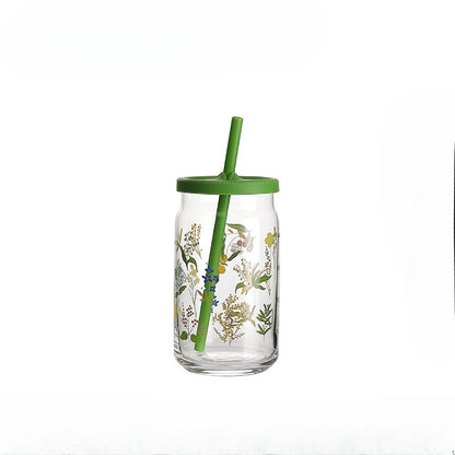 475ml Potluck Sipper Mug with Lid & Straw – Multi-Purpose Glass Cup for Juice, Coffee, Smoothies & More