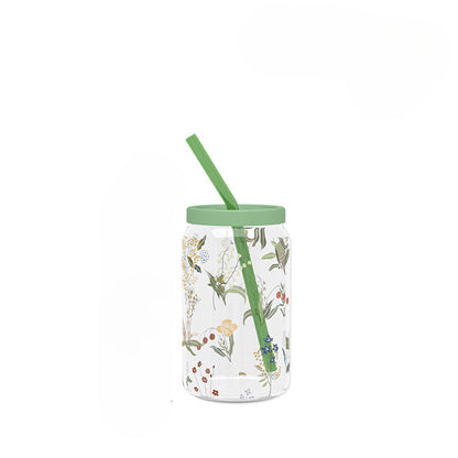 475ml Potluck Sipper Mug with Lid & Straw – Multi-Purpose Glass Cup for Juice, Coffee, Smoothies & More