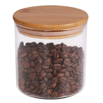 500ml Glass Jar with Wooden Lid – Set of 2 | Airtight Food Storage