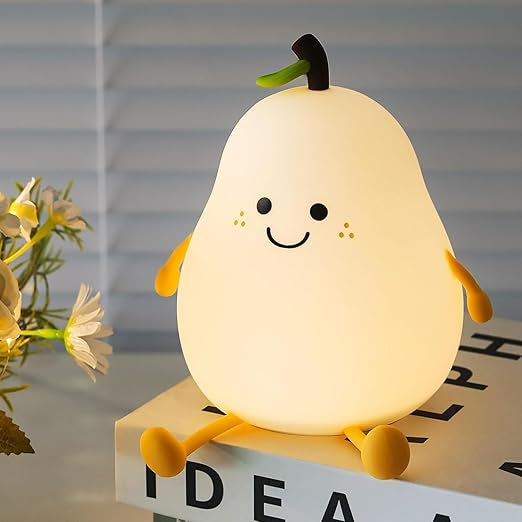 Peach Night Light – Rechargeable Cute LED Lamp for Kids & Gifts | Touch Sensor, USB Powered