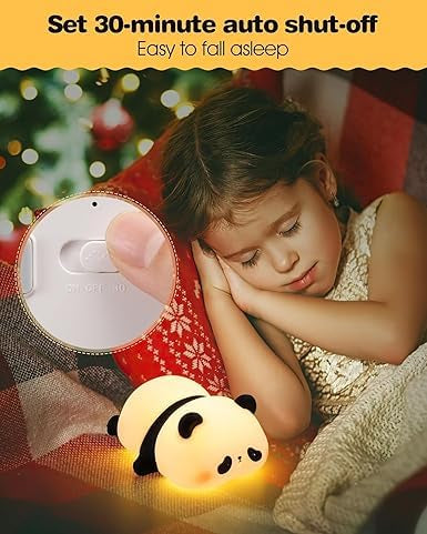 Sleeping Panda Night Light – Rechargeable LED Lamp with Touch & Clap Control