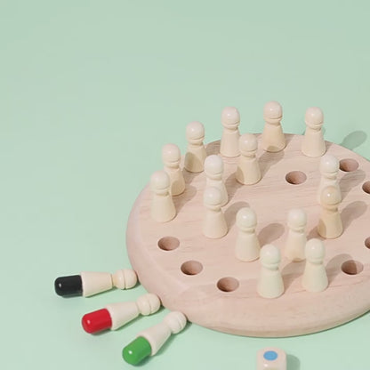 Wooden Memory Match Stick Chess Game | Educational Brain Training Toy for Kids & Family